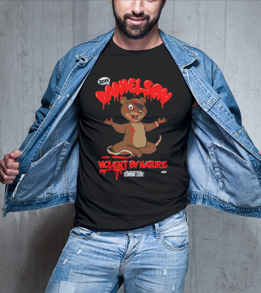 Bryan Danielson Violent By Nature Bear Blackpool Combat Club T-Shirt