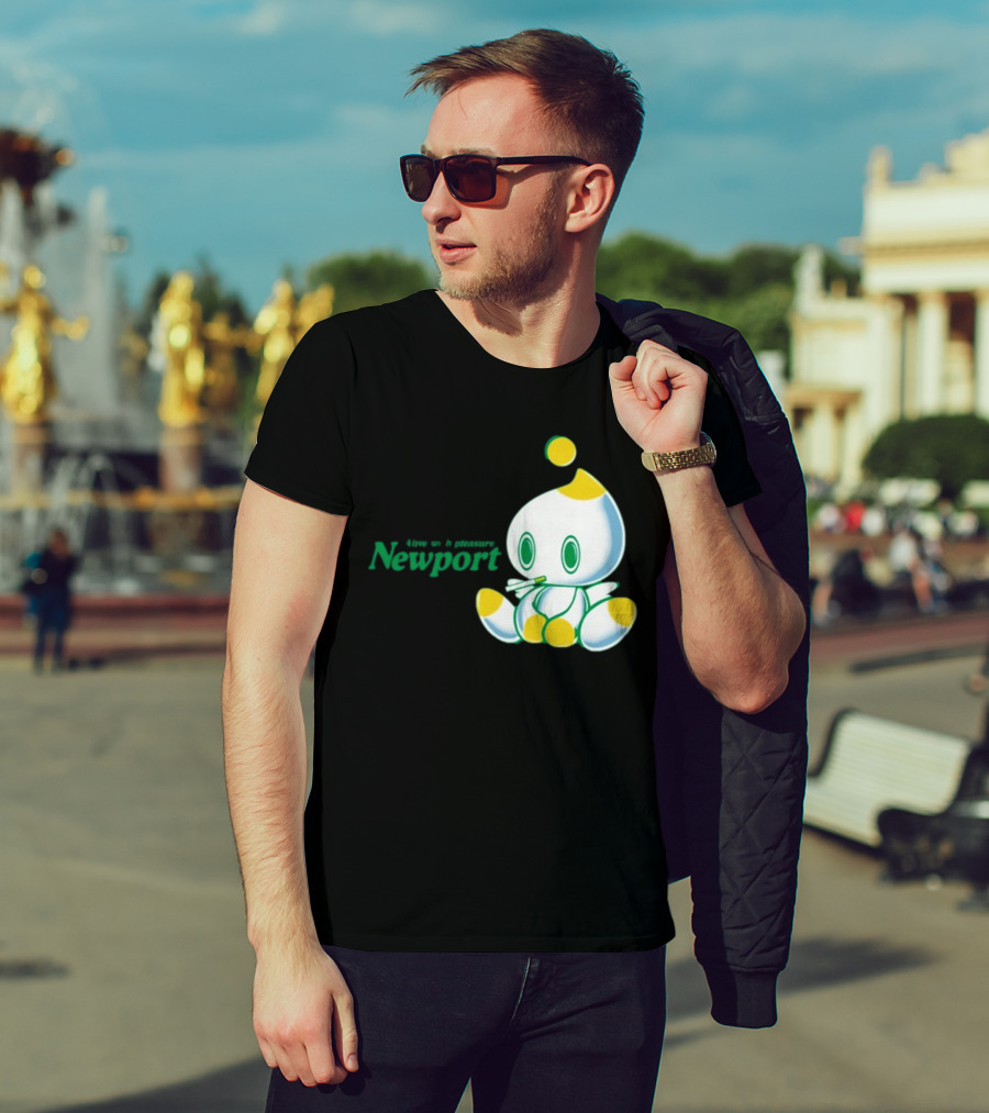 Newport Alive With Pleasure Cute Character Sitting T-Shirt
