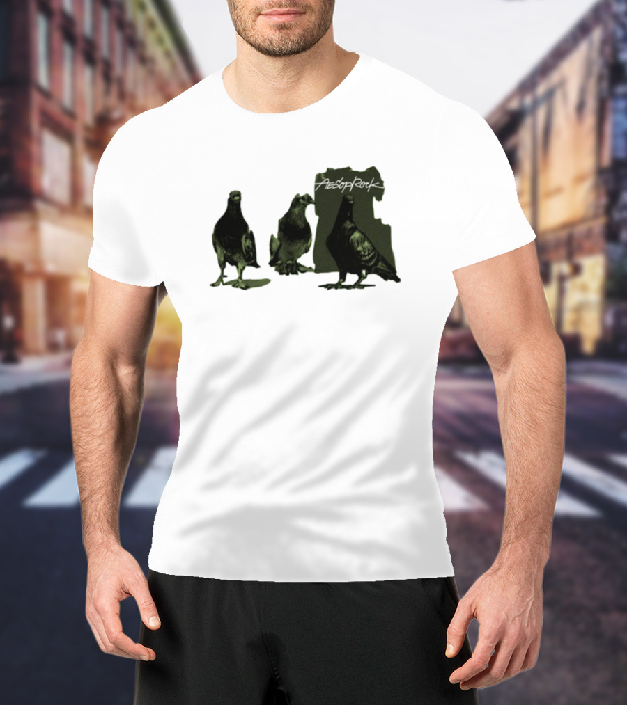 Aesop Rock Pigeonometry Three Pigeons T-Shirt