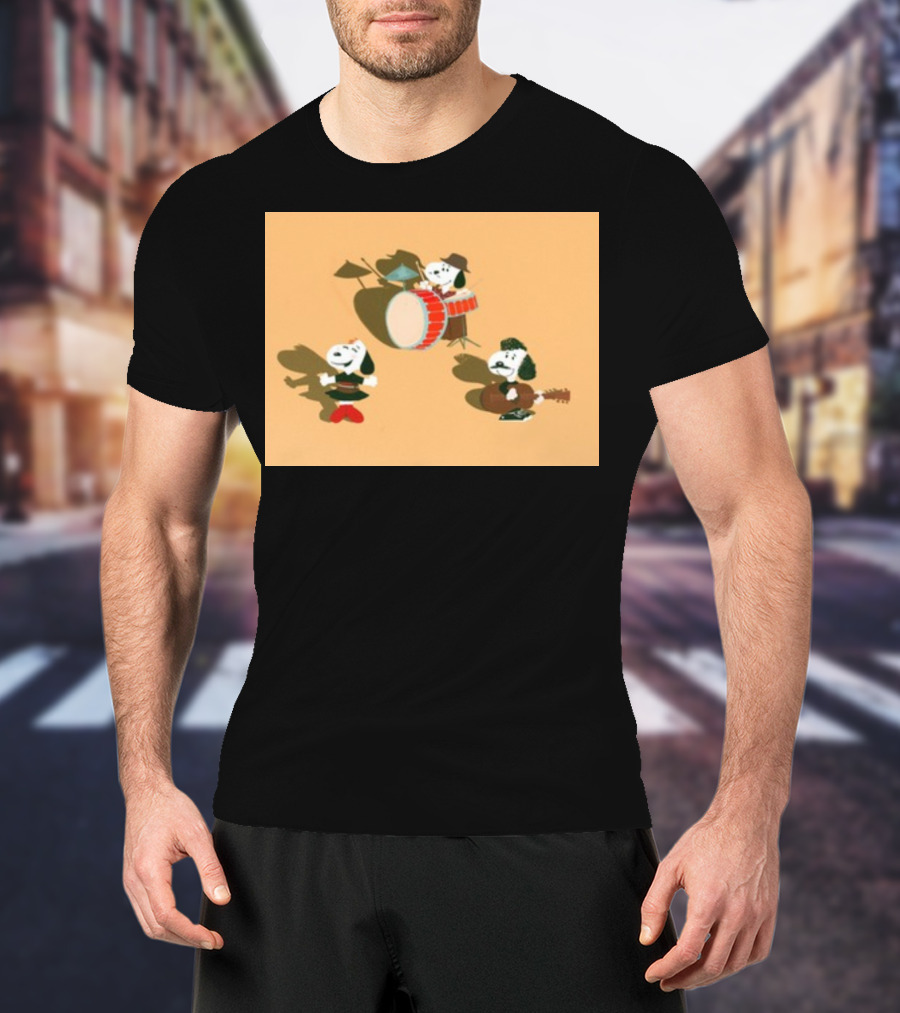 Paramore And Snoopy Characters Playing Musical Instruments T-Shirt