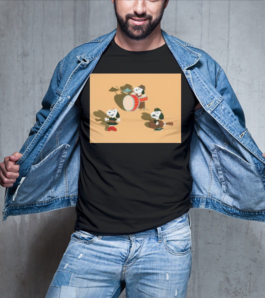Paramore And Snoopy Characters Playing Musical Instruments T-Shirt