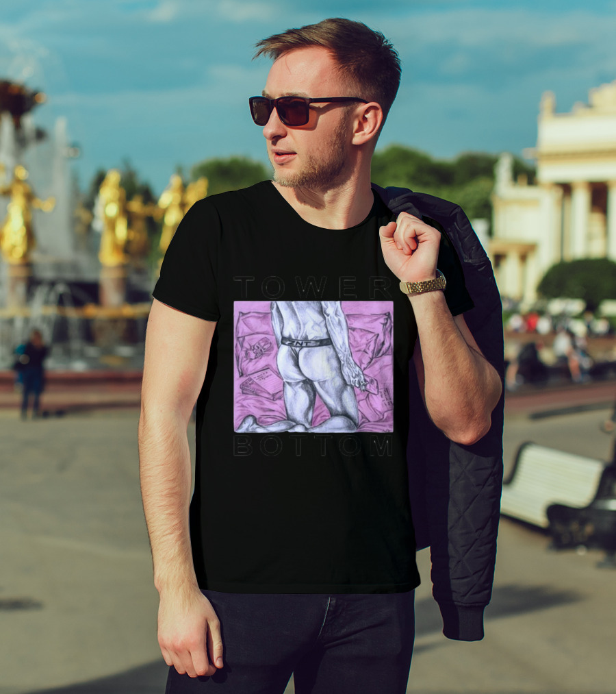 TOWER BOTTOM ZNT Drawing With Pink Background T-Shirt