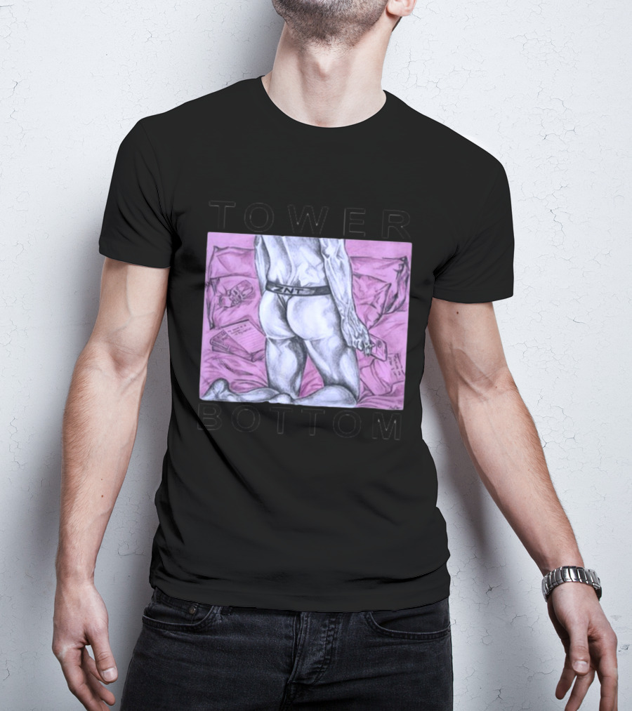TOWER BOTTOM ZNT Drawing With Pink Background T-Shirt