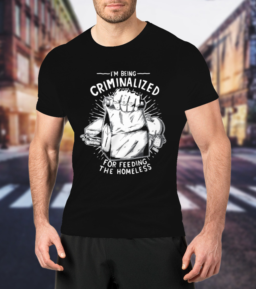 Punkwithacamera I'm Being Criminalized For Feeding The Homeless Sandwich Bag Icons T-Shirt