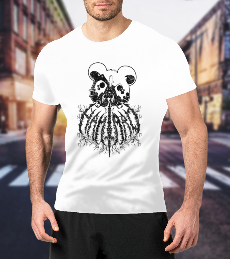 Heavy Metal Hamtrao Dark Metal Style Hamster Symbol And Text T-Shirt