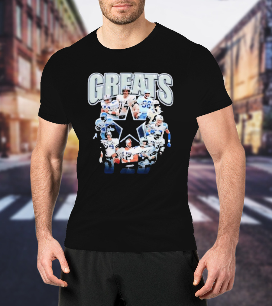Dallas Cowboys All Time Greats Navy Signature Football Player Star T-Shirt
