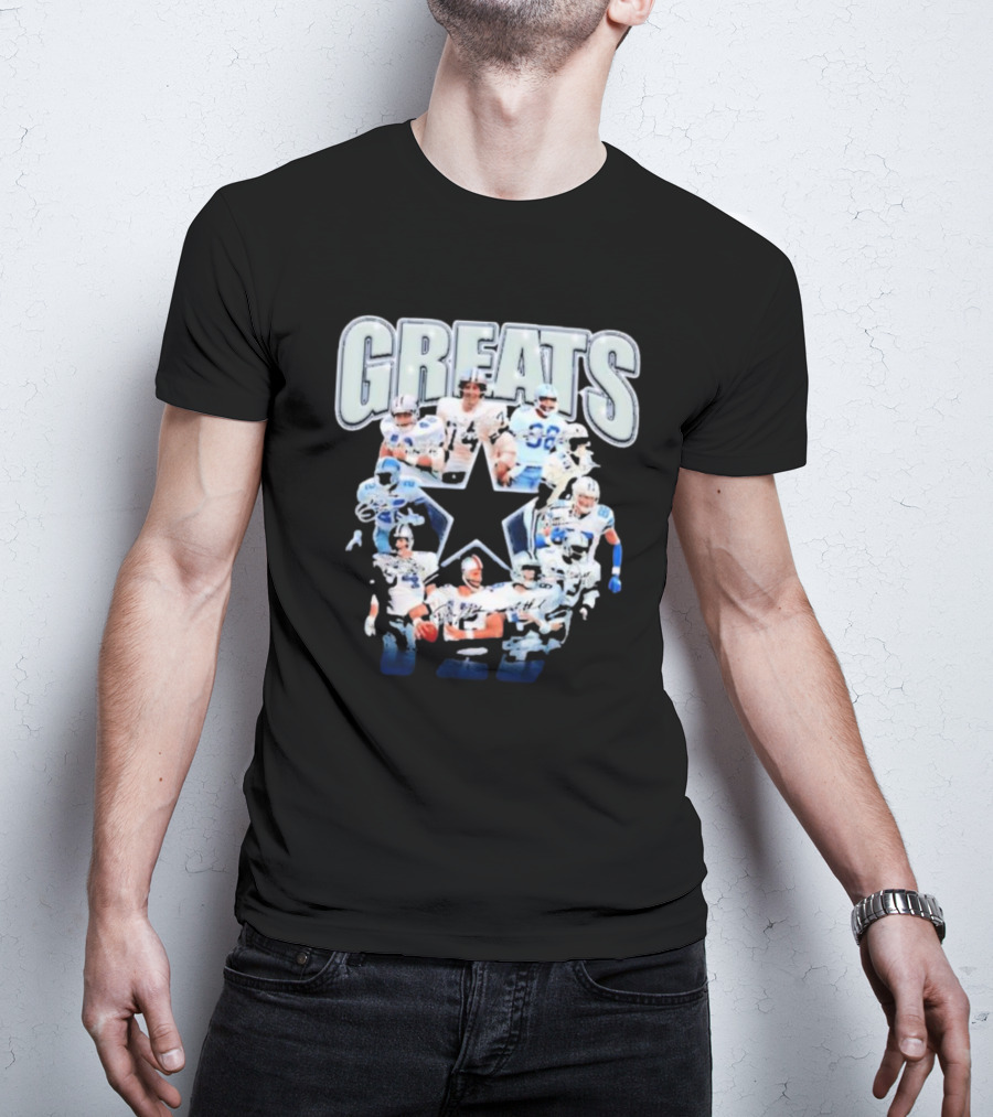 Dallas Cowboys All Time Greats Navy Signature Football Player Star T-Shirt
