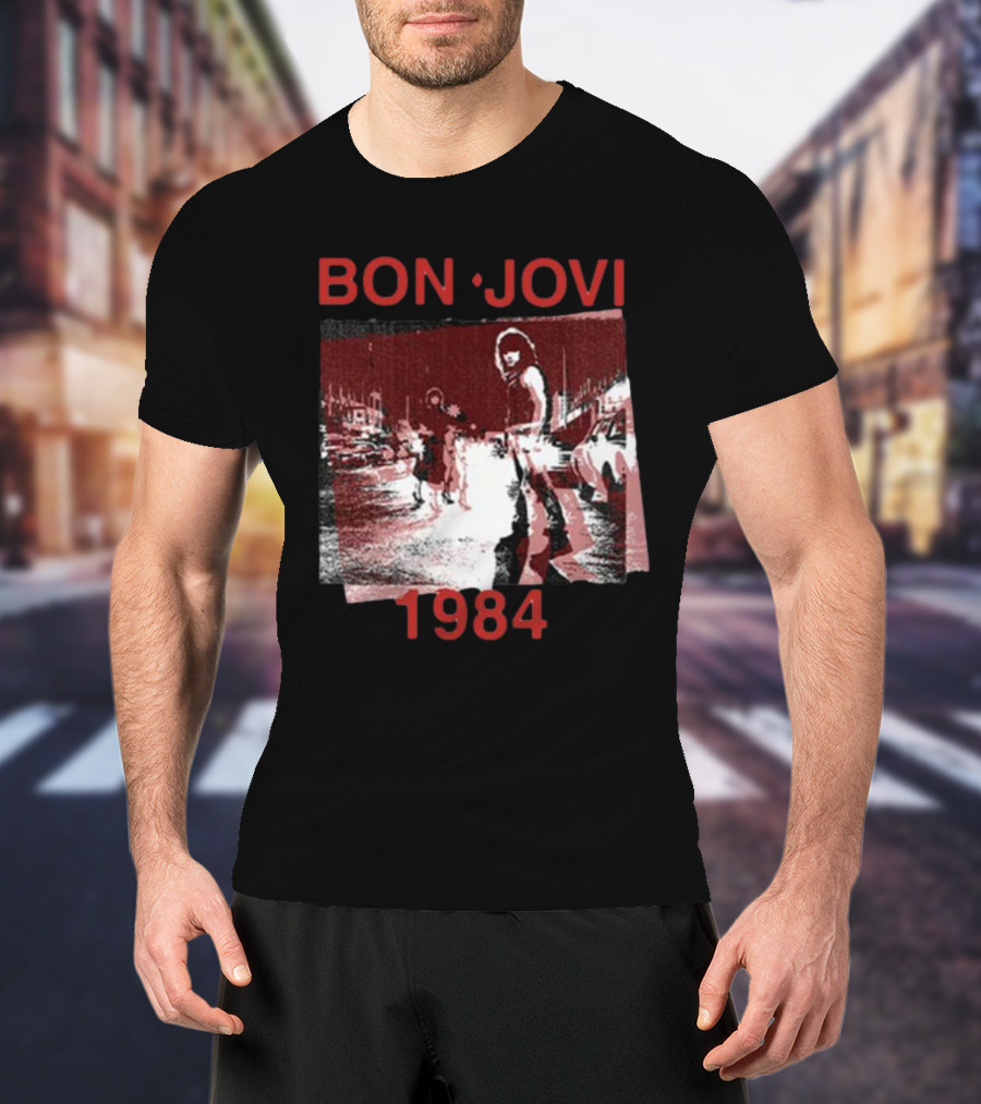 Bon Jovi Streets 1984 Urban Scene T-Shirt