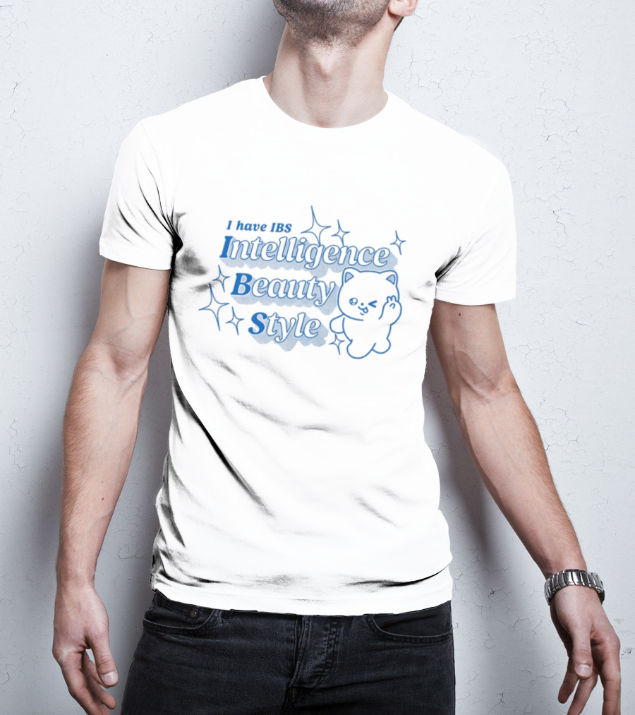 I Have IBS Intelligence Beauty Style New Cute Bear Stars T-Shirt