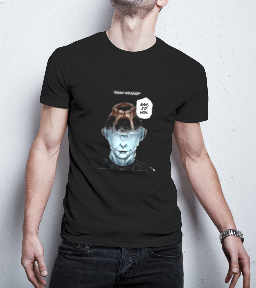Goofyahhtees Jogoat Would You Lose Nah I'd Win Cyclopean Futuristic Figure T-Shirt