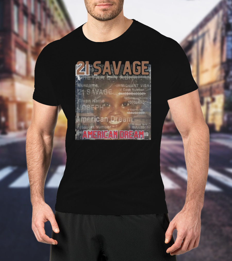 21 Savage Joseph American Dream Album Cover Art Hip Hop T-Shirt