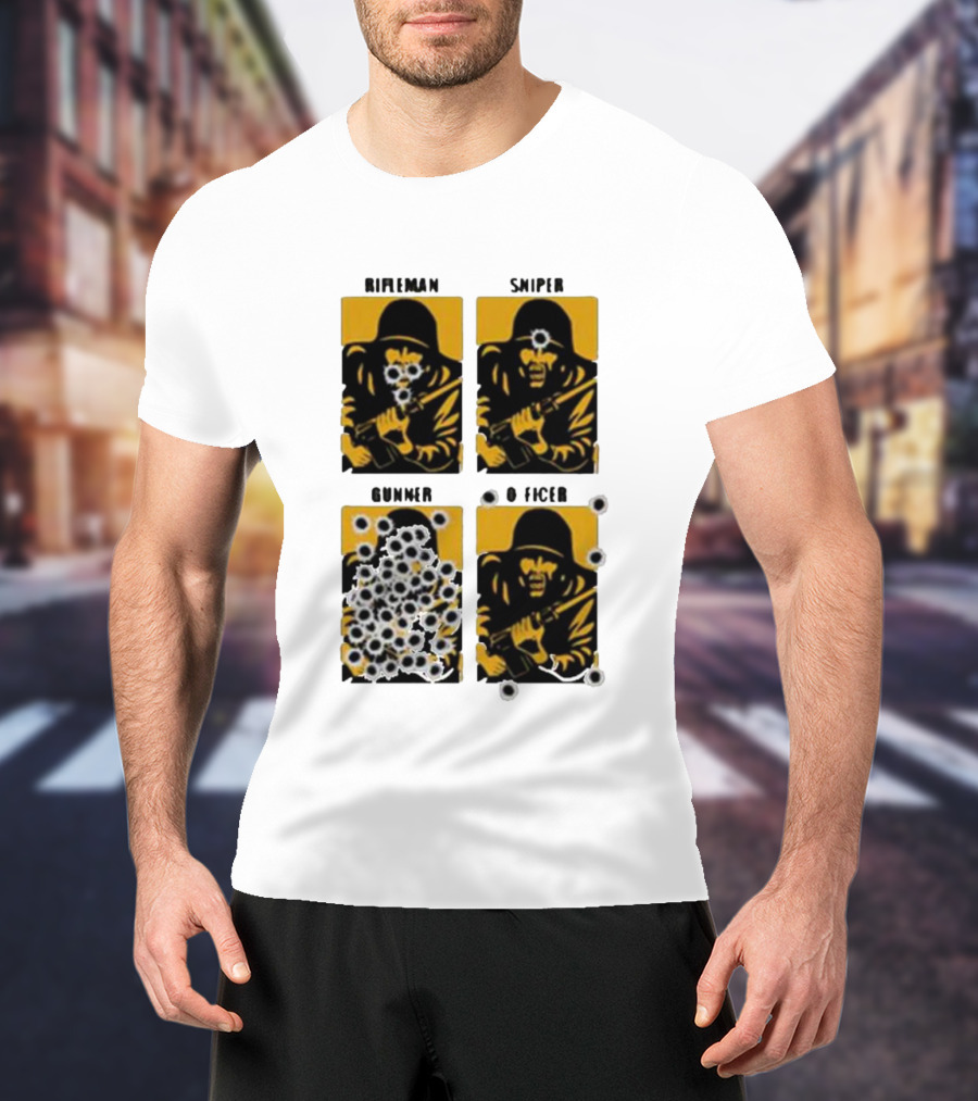 Rifleman Sniper Gunner Officer Bullet Targets T-Shirt