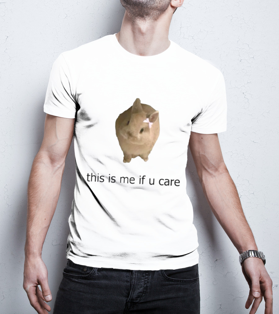 Shopellesong This Is Me If U Care Cute Bunny With Bow T-Shirt