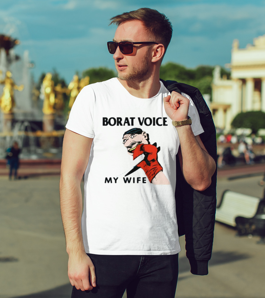 Borat Voice My Wife Knife Comic T-Shirt