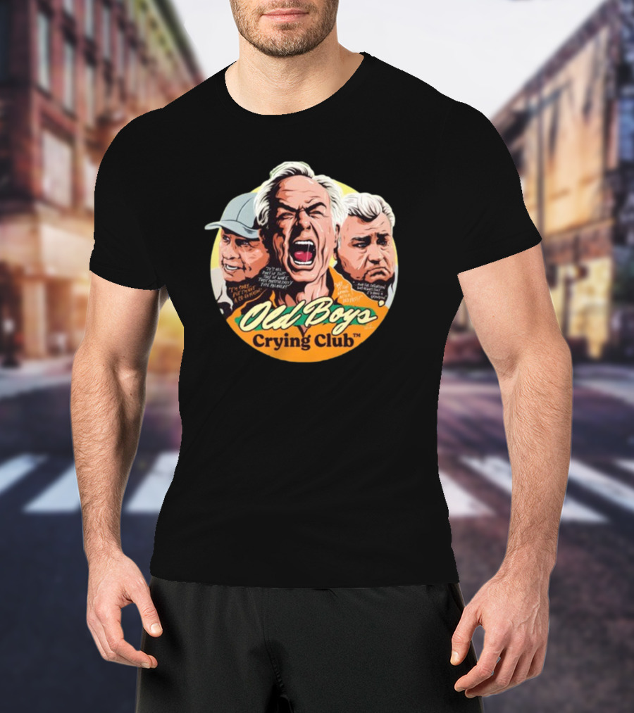 Old Boys’ Crying Club Grumpy Faces Comic Style Characters T-Shirt