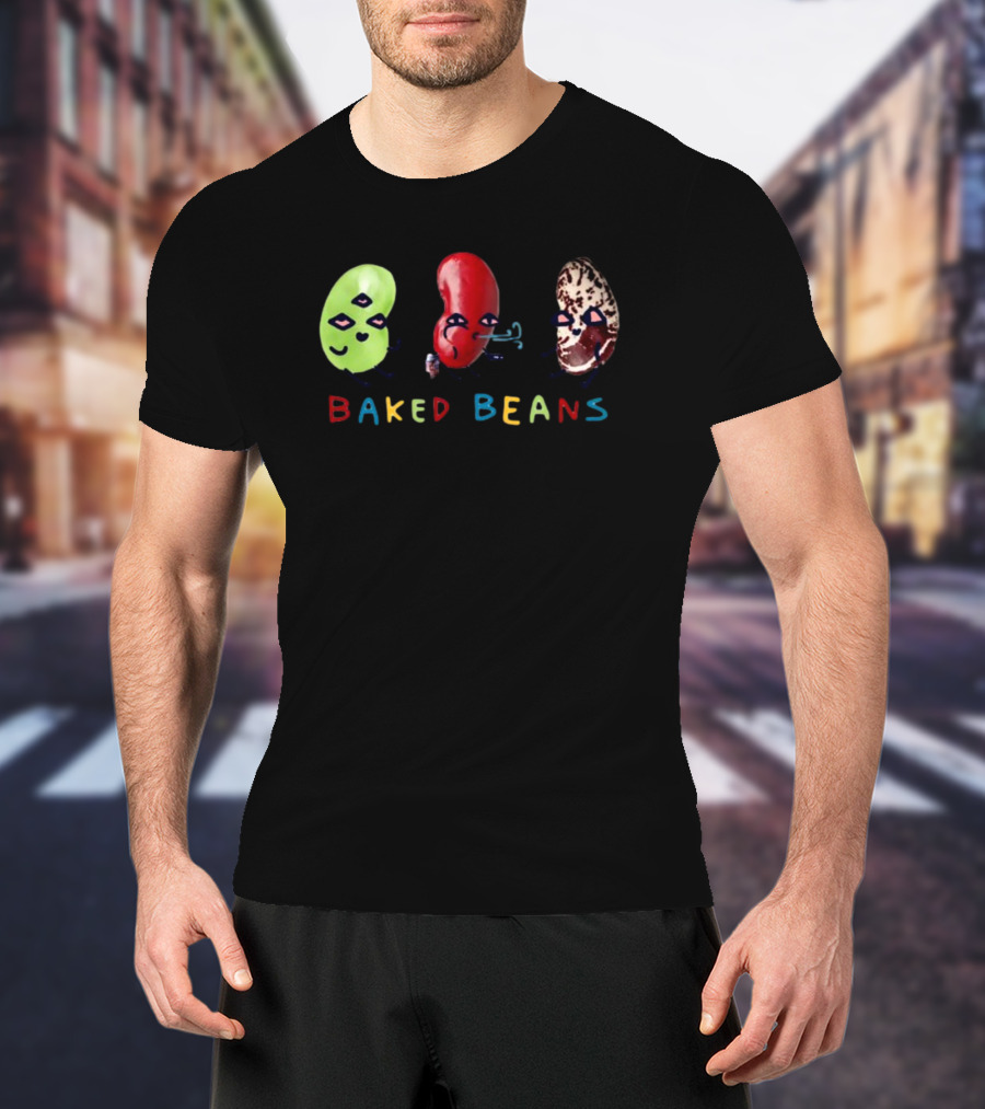 Baked Beans Dancing Cartoon Characters Trio T-Shirt