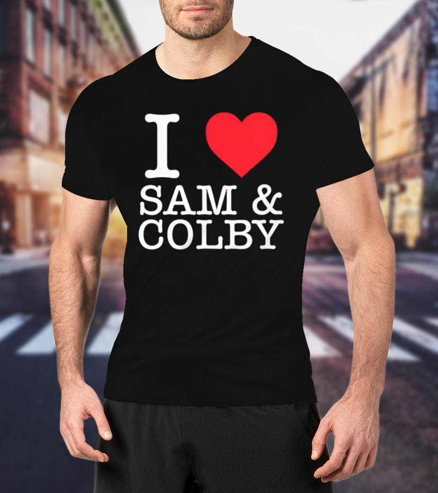 Xplr Shop I Love Sam And Colby Heart T-Shirt
