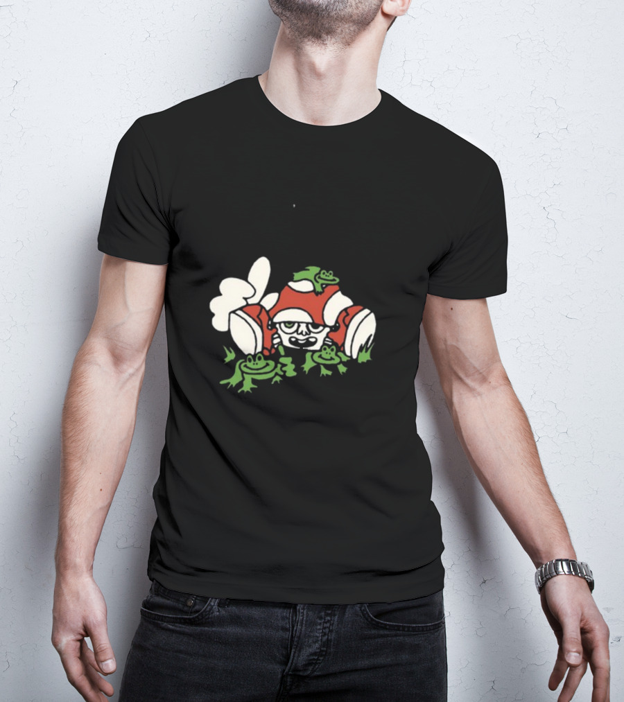 Man I Love Frogs Mushroom Character With Frogs T-Shirt