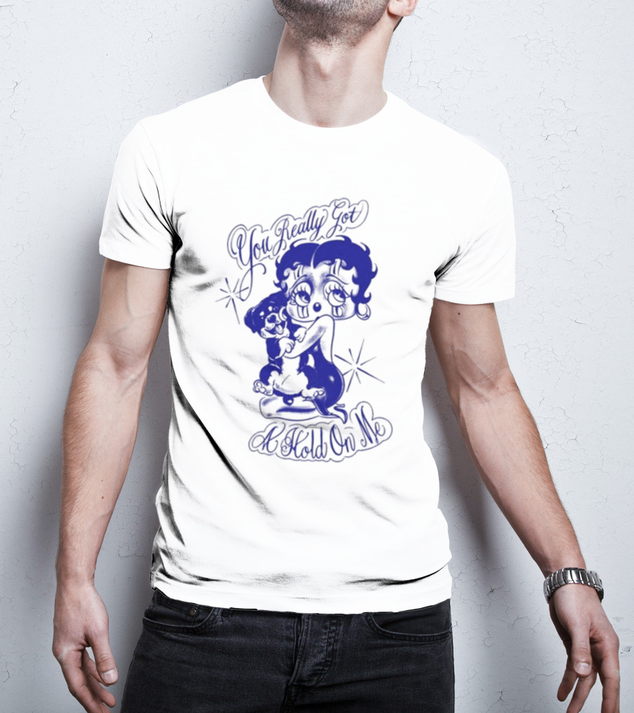 You Really Got A Hold On Me Luxrosa Betty Boop And Pudgy Hugging T-Shirt