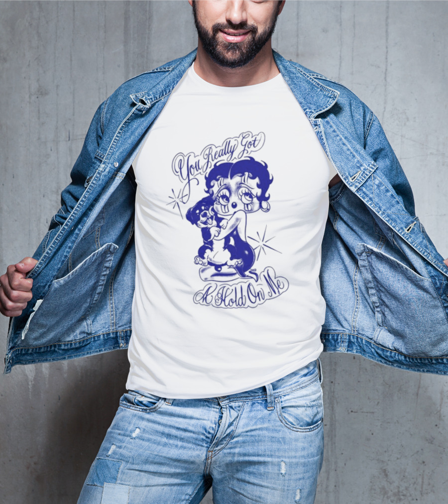 You Really Got A Hold On Me Luxrosa Betty Boop And Pudgy Hugging T-Shirt