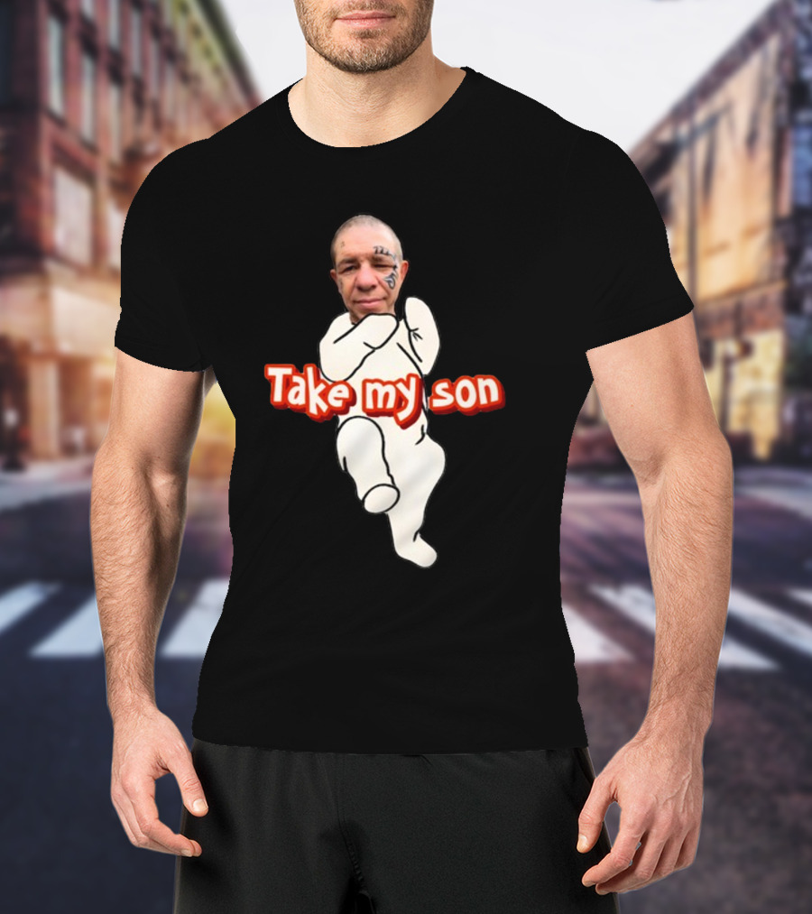 Tike Myson Take My Son Baby Drawing Tattoo Face T-Shirt