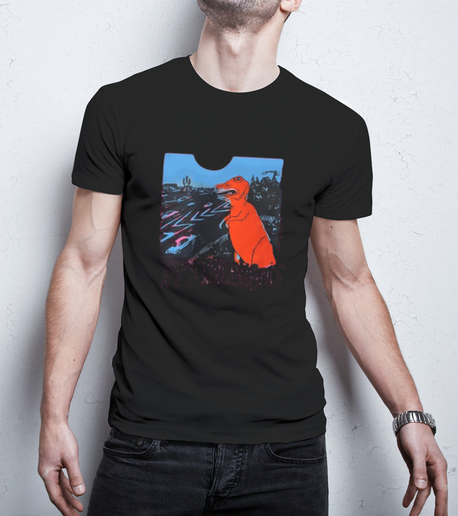 RT 1 Saugus Massachusetts Dinosaur Route Scene T-Shirt