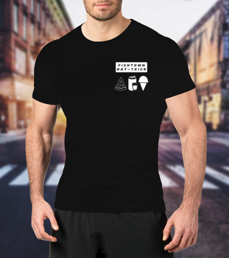 Fishtown Hat Trick Pizza Coffee Ice Cream T-Shirt