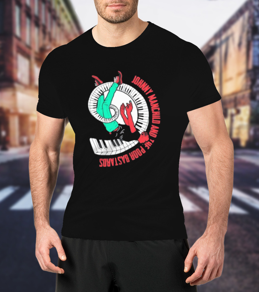 Johnny Manchild And The Poor Bastards Spiral Keyboard T-Shirt