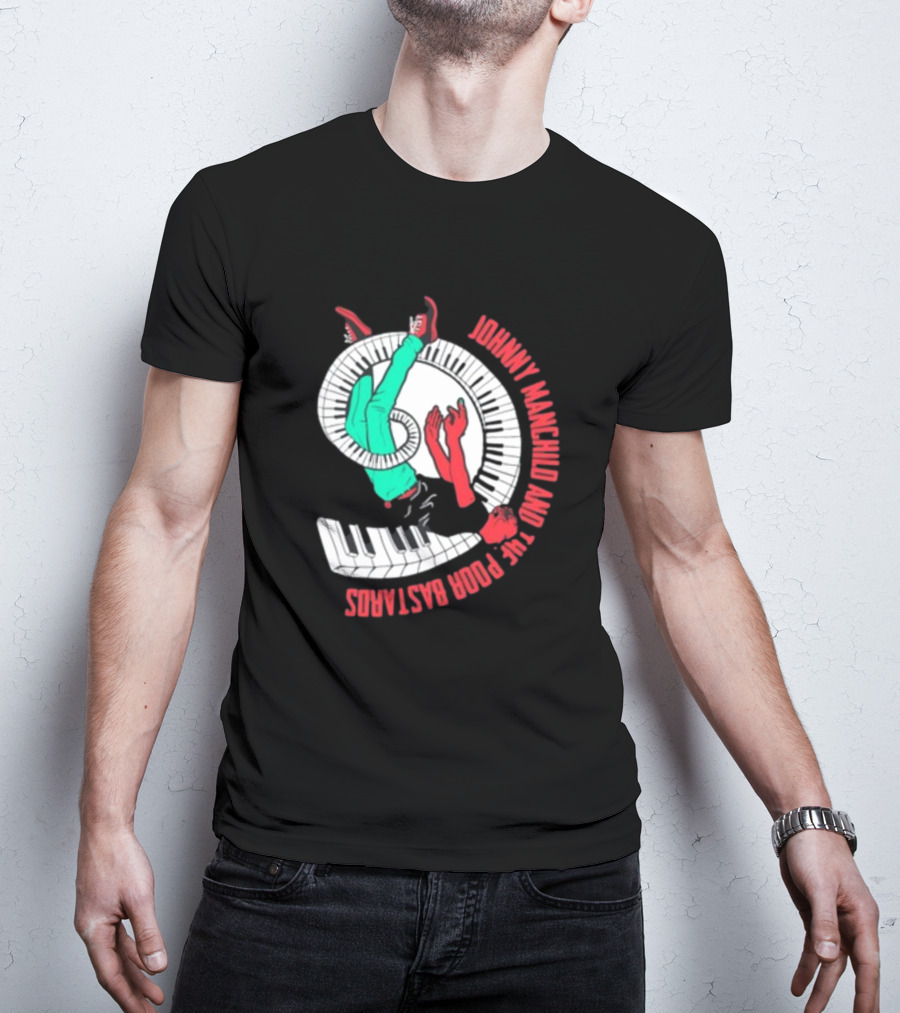 Johnny Manchild And The Poor Bastards Spiral Keyboard T-Shirt