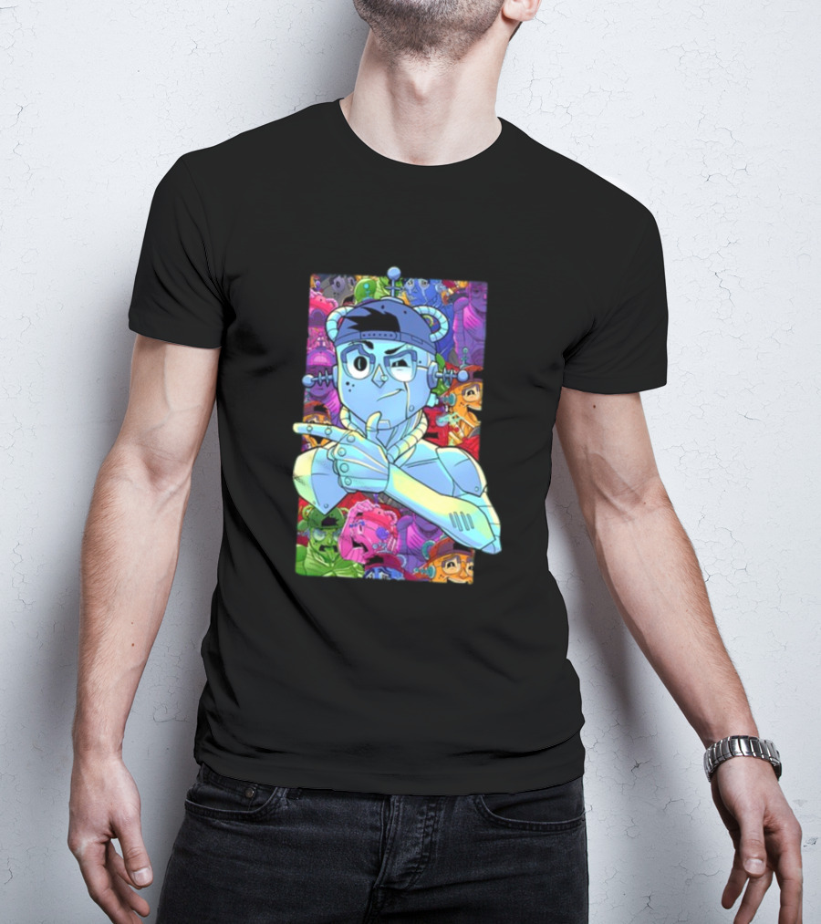 Kt8 Ray Volpe Volpeverse Colorful Futuristic Robot Characters T-Shirt