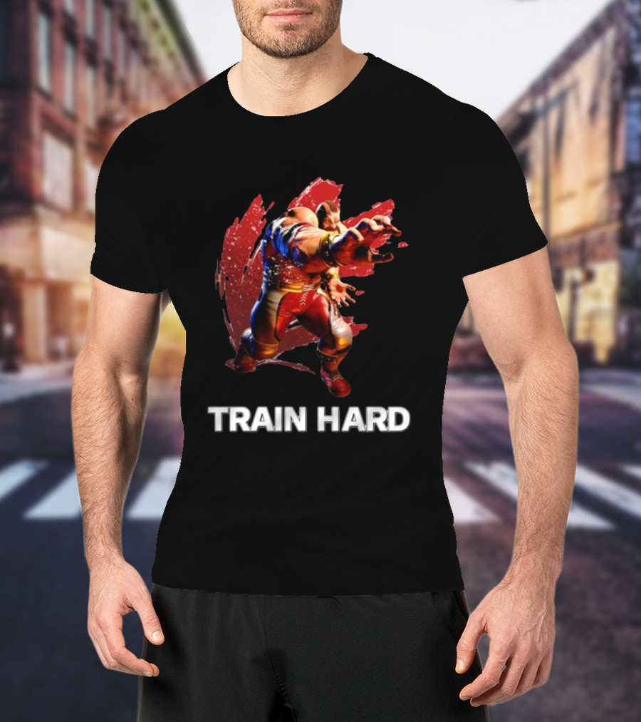 Zangief Train Hard Fighter Action Pose T-Shirt