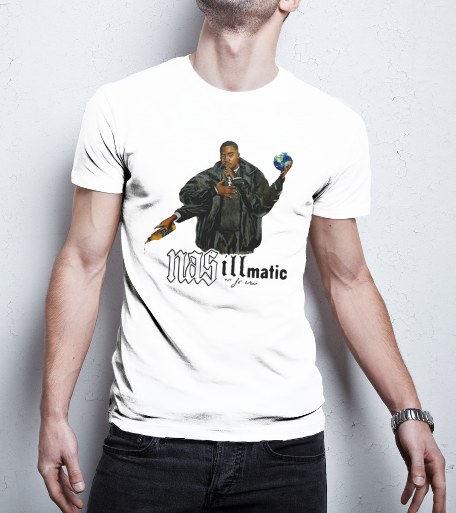 Nasirjones Illmatic 30 Years Globe And Wine T-Shirt