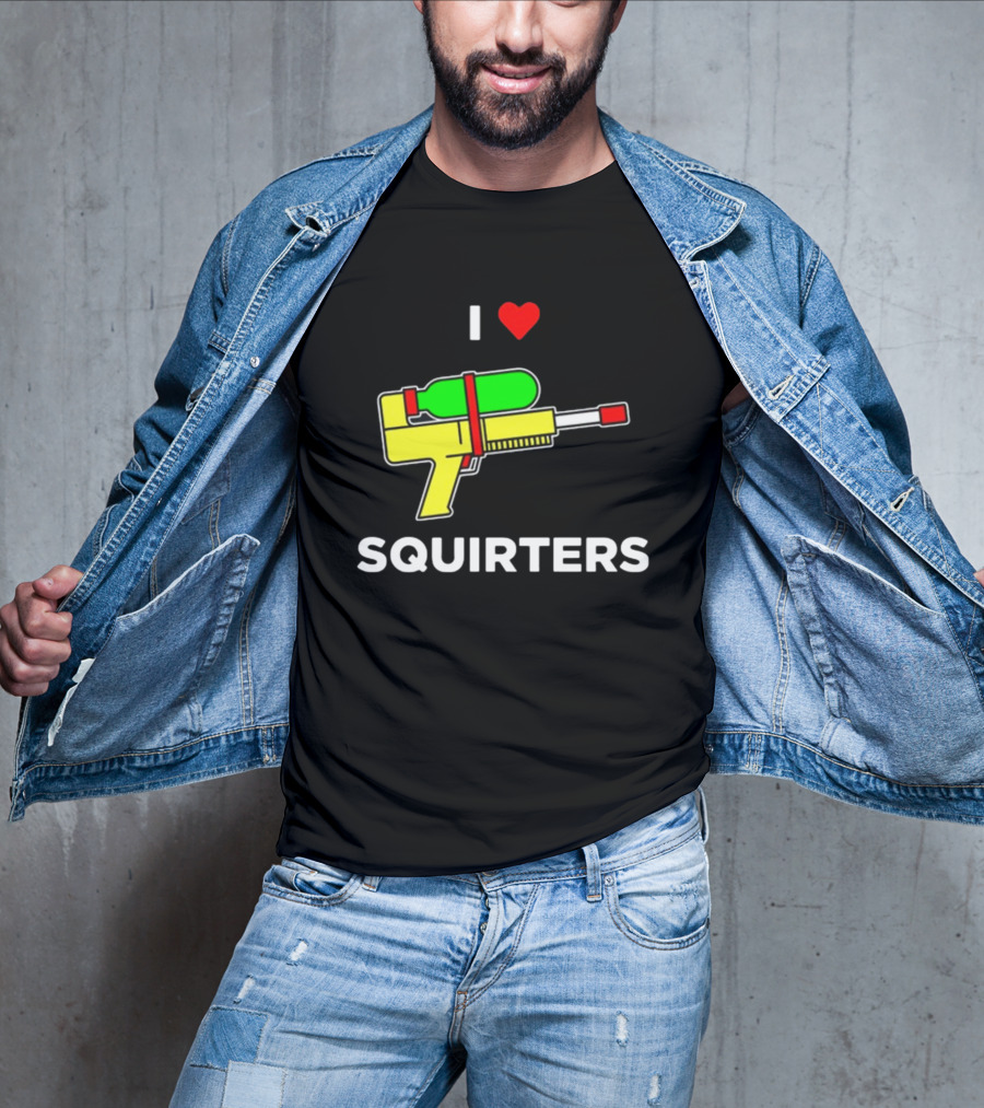 I Love Squirters Water Gun T-Shirt