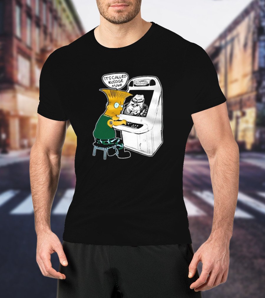 Simption Arcade Gamer It's Called Kusoge Man T-Shirt