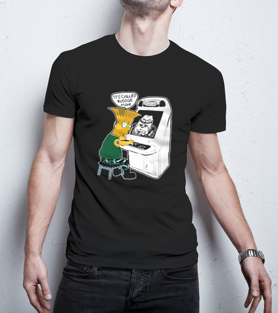 Simption Arcade Gamer It's Called Kusoge Man T-Shirt