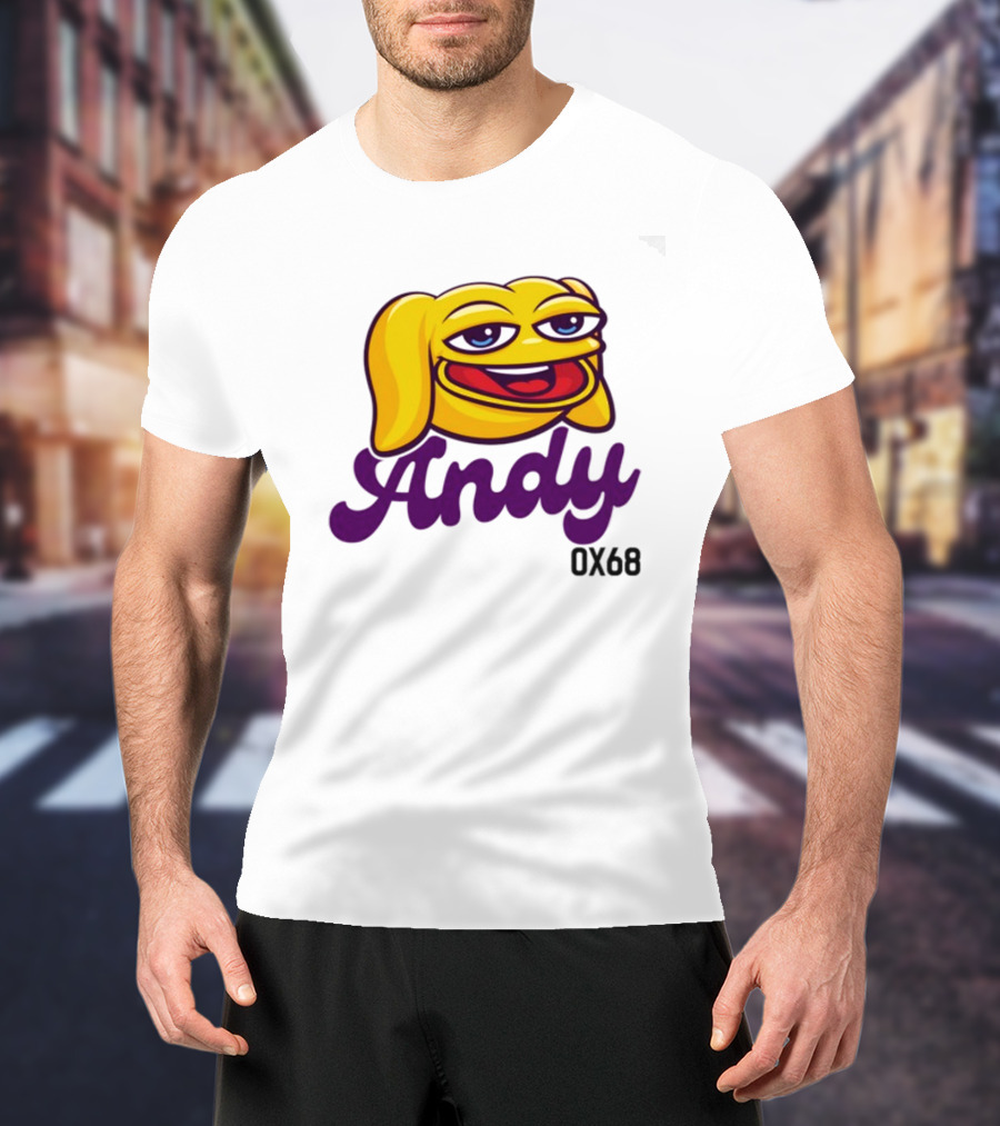 Andy Ox68 Emoji Face Yellow Dog T-Shirt