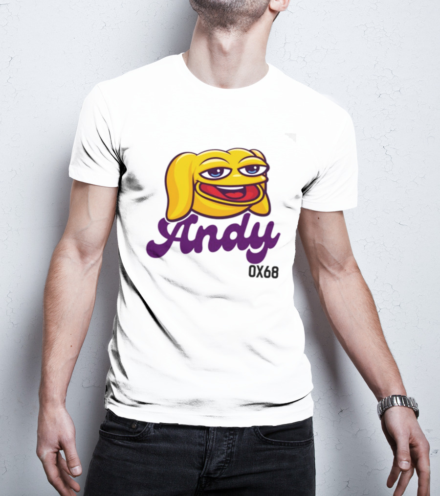 Andy Ox68 Emoji Face Yellow Dog T-Shirt