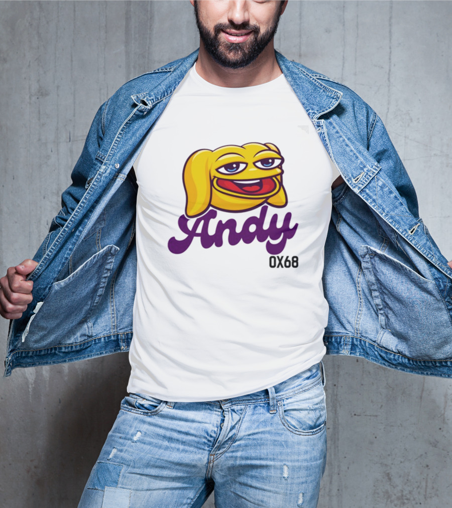 Andy Ox68 Emoji Face Yellow Dog T-Shirt