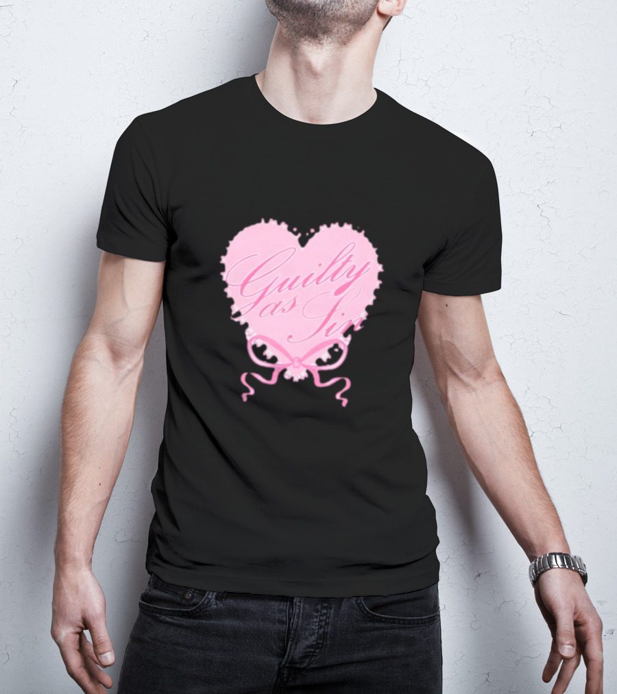 Guilty As Sin Pink Heart T-Shirt