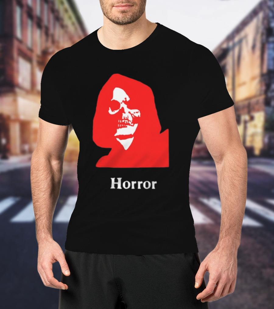 Lunchmeat Vhs Horror Reaper Marshall Julius Skull In Red Hood T-Shirt