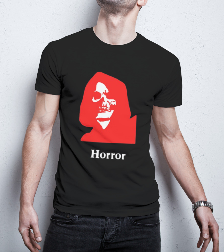 Lunchmeat Vhs Horror Reaper Marshall Julius Skull In Red Hood T-Shirt