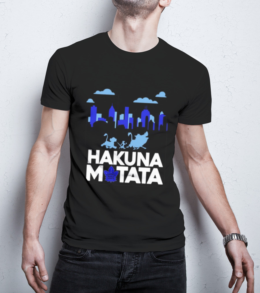 Hakuna Matata Toronto Skyline With Characters Toronto Maple Leafs T-Shirt