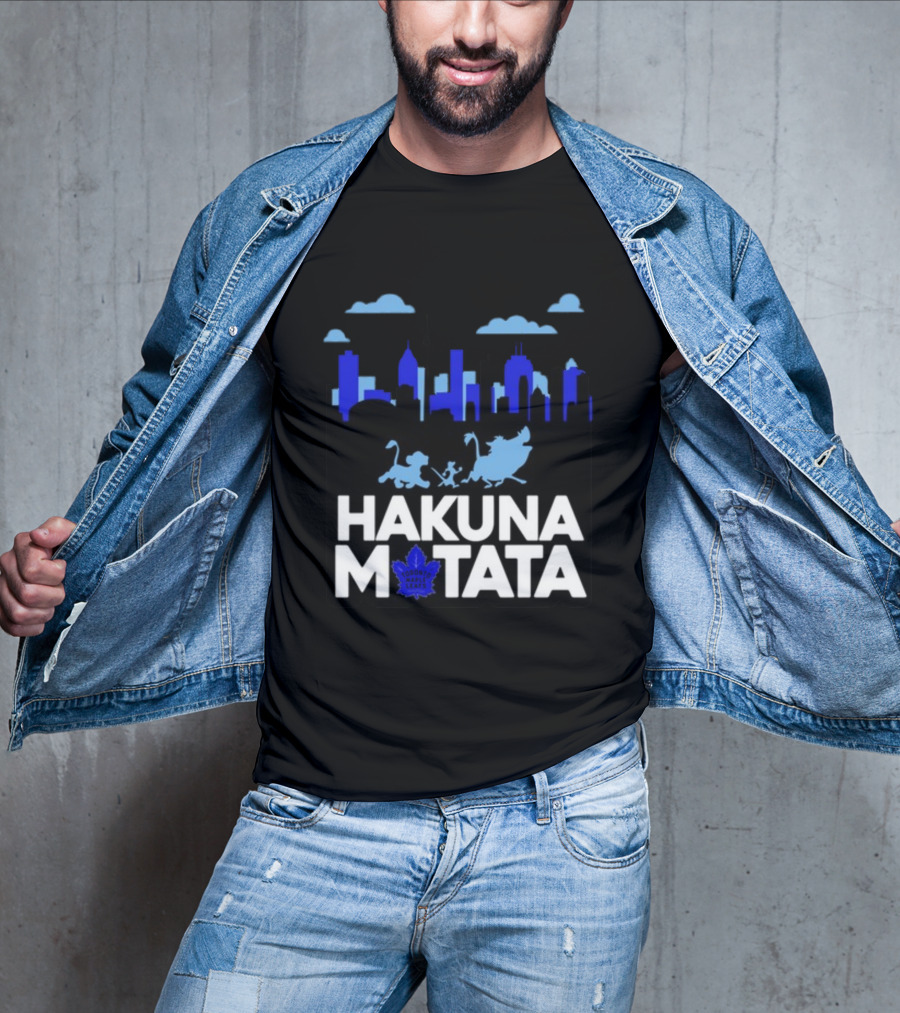 Hakuna Matata Toronto Skyline With Characters Toronto Maple Leafs T-Shirt