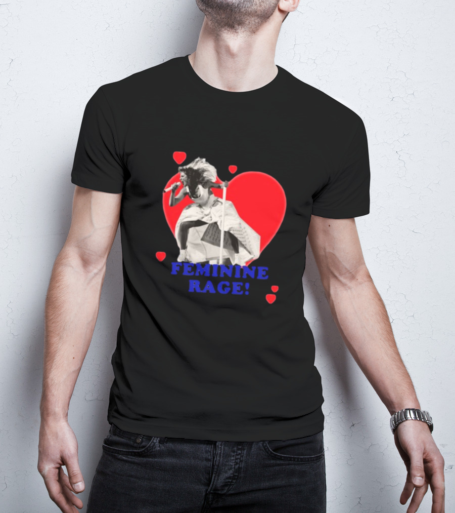 Taylor Swift Feminine Rage Sussy Swiftie Heart Stage Performance T-Shirt