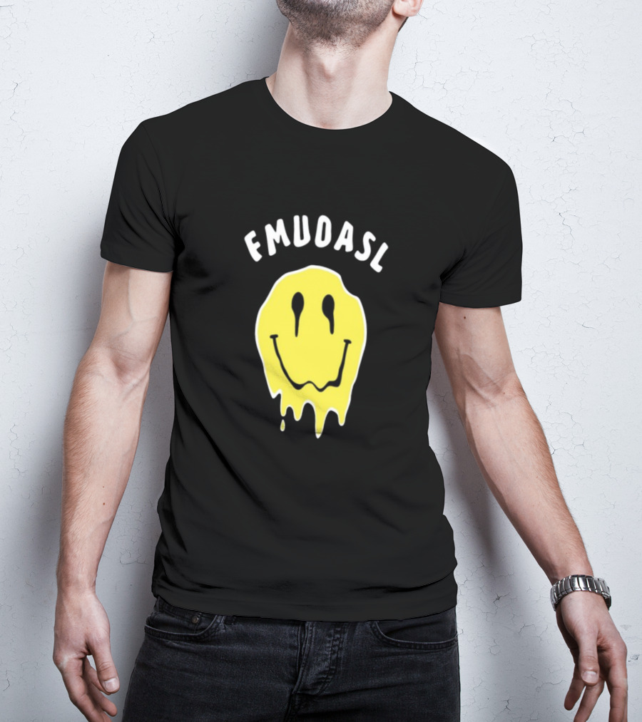FMUOASL Thou Shalt Not Rave At EDC Smiley Face Drip T-Shirt