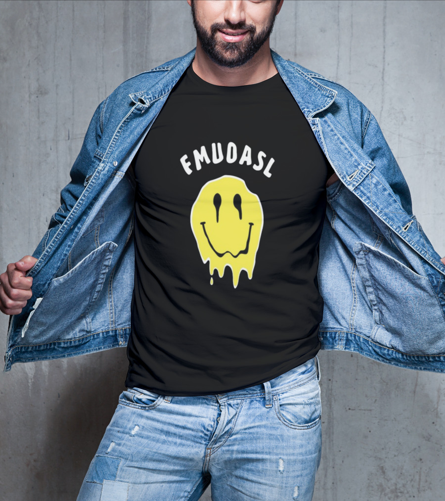 FMUOASL Thou Shalt Not Rave At EDC Smiley Face Drip T-Shirt