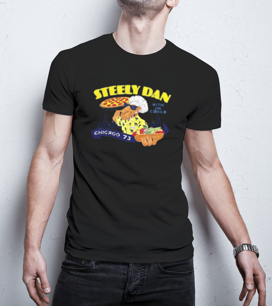 Steely Dan With Jim Croce Pizza Chef Chicago 73 T-Shirt