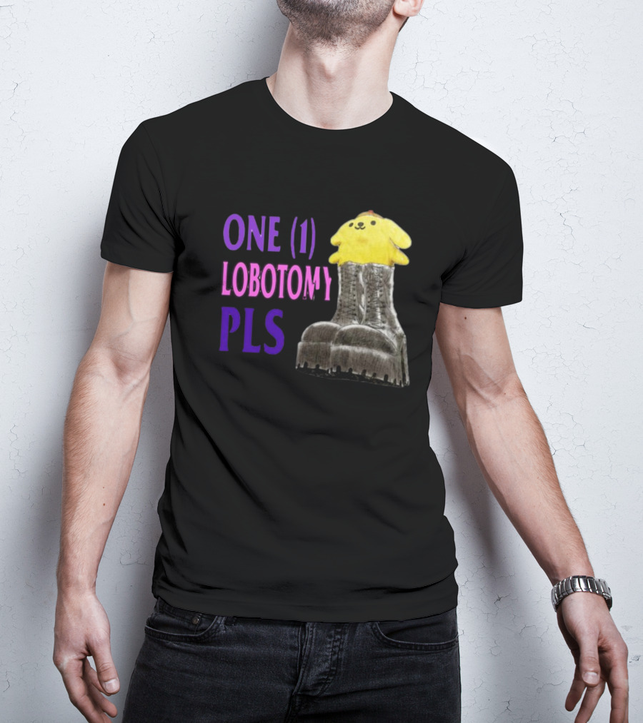 Jmcgg Pompompurin One 1 Lobotomy Pls Cute Character In Platform Boots T-Shirt