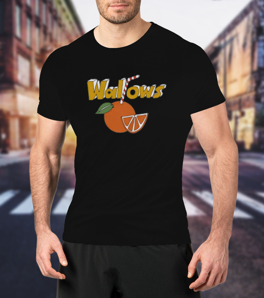Wallows Orange Juice Stripe Straw T-Shirt