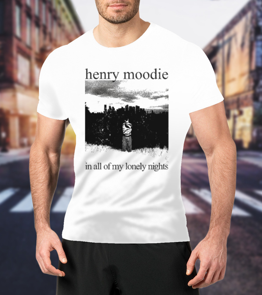 Henry Moodie In All Of My Lonely Nights Dark Skyline Scene T-Shirt